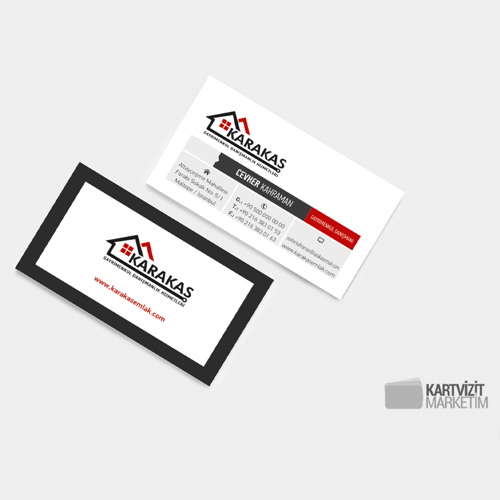 Modern Emlakçı Kartvizit Modeli