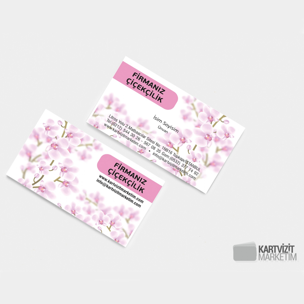 Çiçek Tasarım Kartvizit Modeli