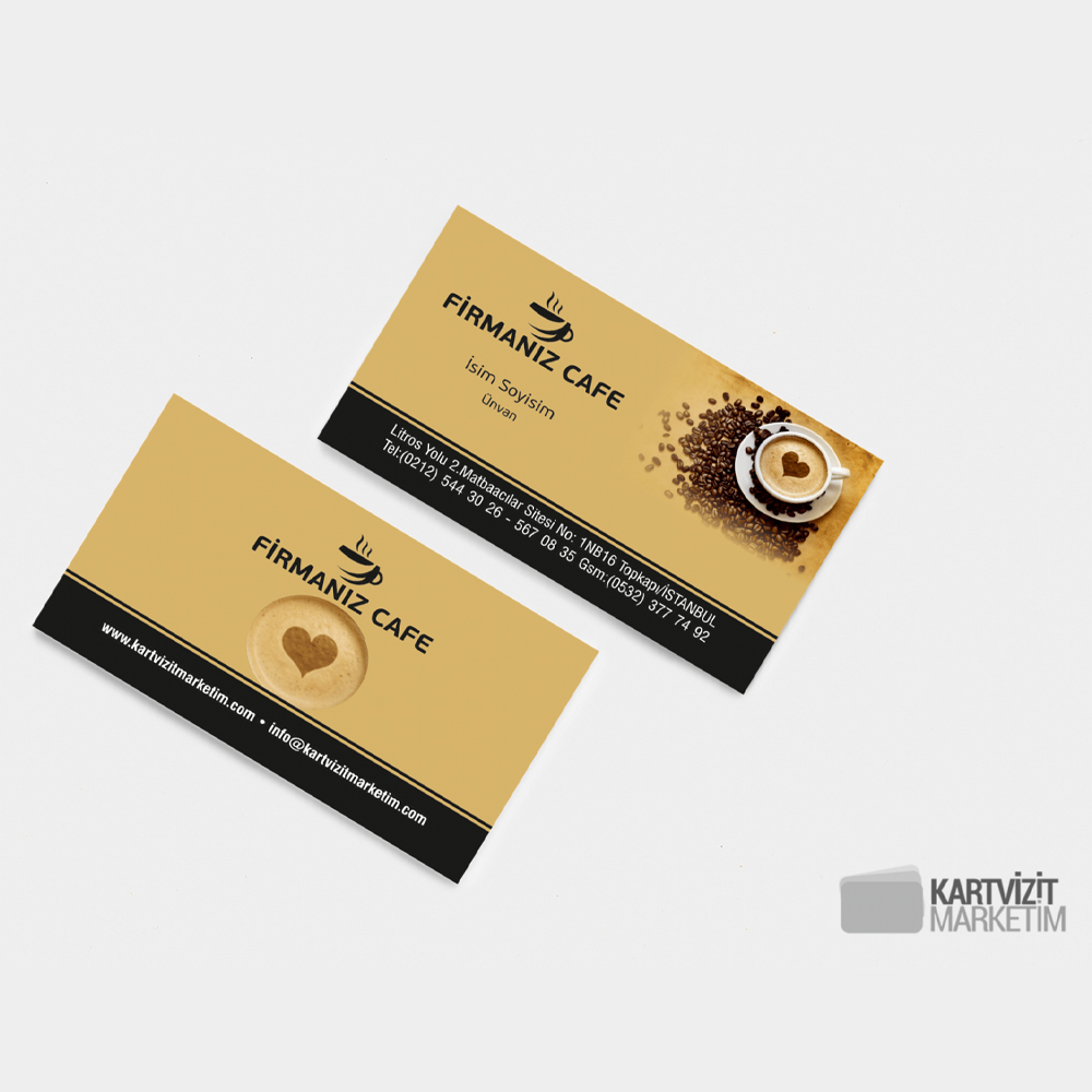 Modern Tasarım Cafe Kartvizit Modeli