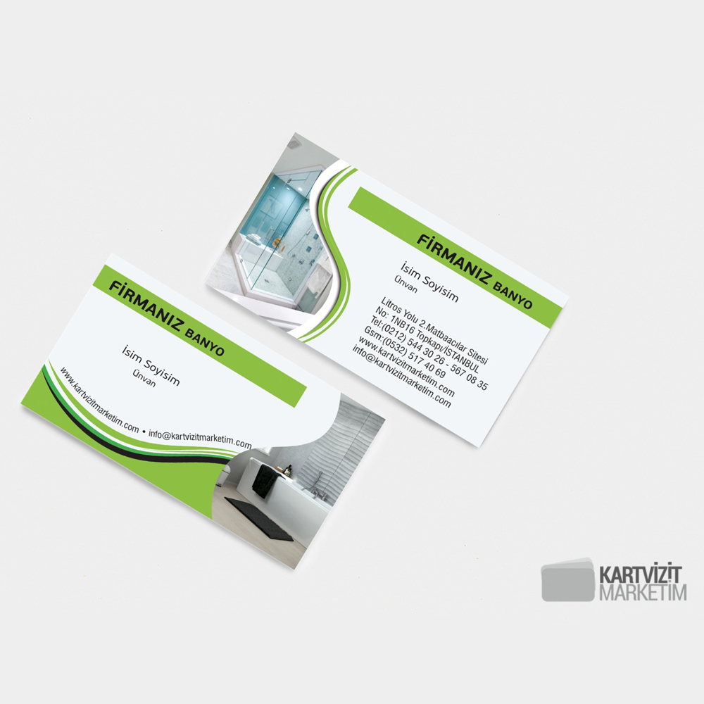 Yeşil Banyo Kartvizit Modeli