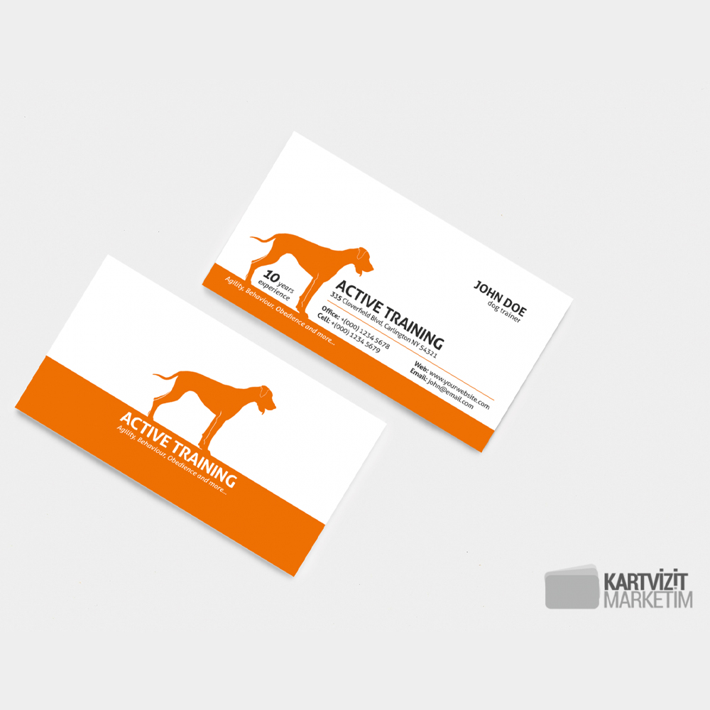 Turuncu Pet Shop Kartvizit Modeli
