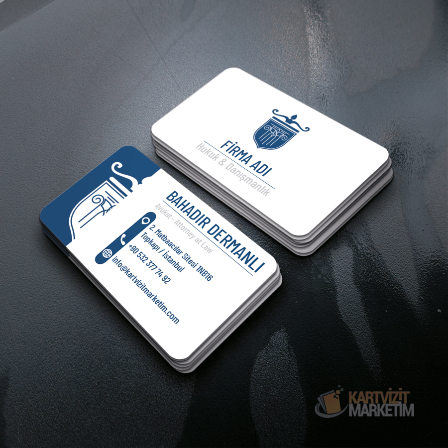 Mavi Beyaz Avukat Kartvizit Avkrt-1341