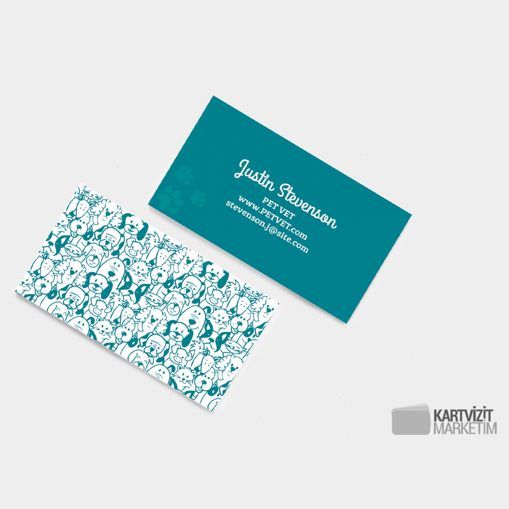 Mavi Pet Shop Kartvizit Modeli