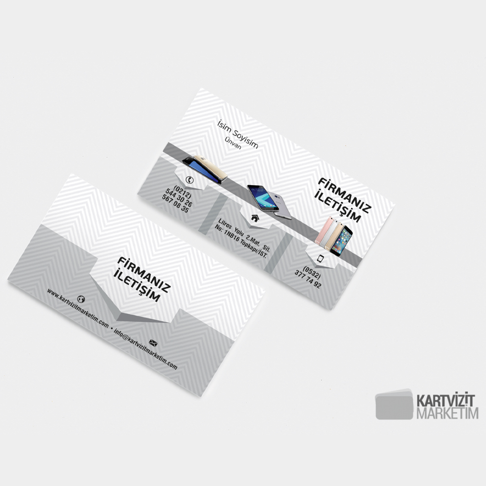 Modern Tasarım Cep Telefon Mağazası Kartvizit Modeli