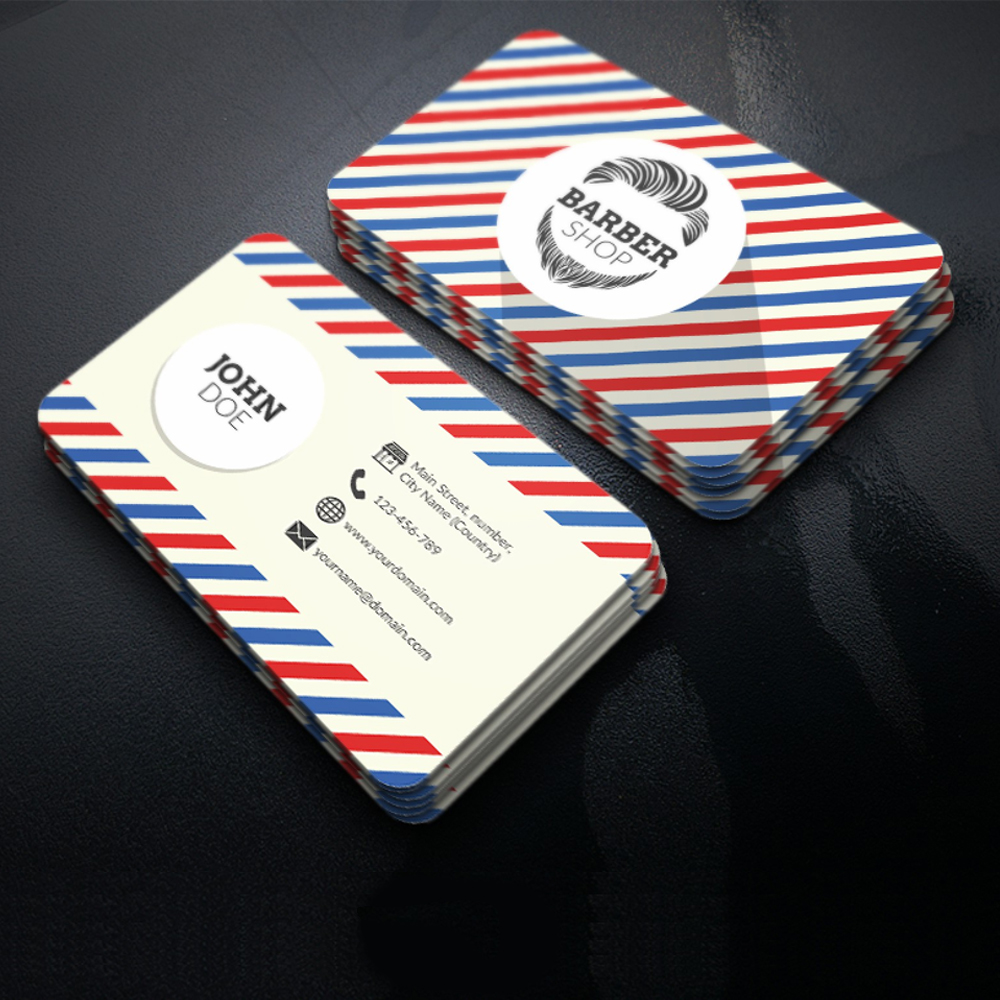 Retro Erkek Kuaför Kartvizit