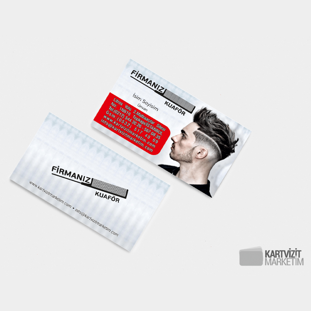 Özel Tasarım Erkek Kuaför Kartvizit