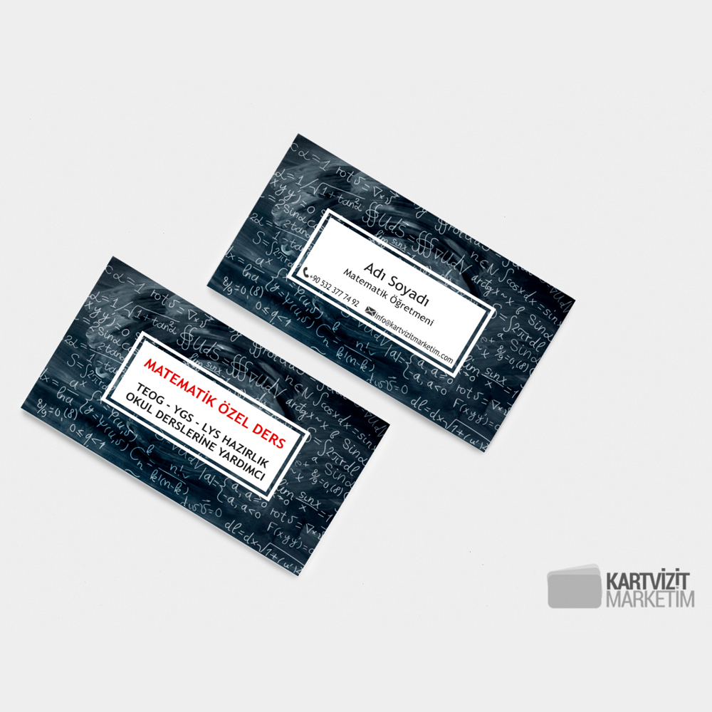 Matematik Özel Ders Kartvizit Modeli 1
