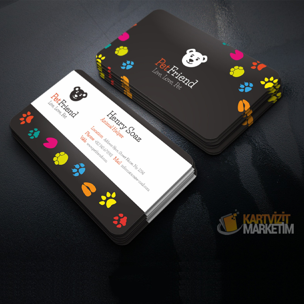 Renkli Pet Shop Kartvizit