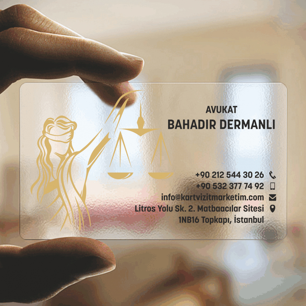 Gold Themis Şeffaf Kartvizit