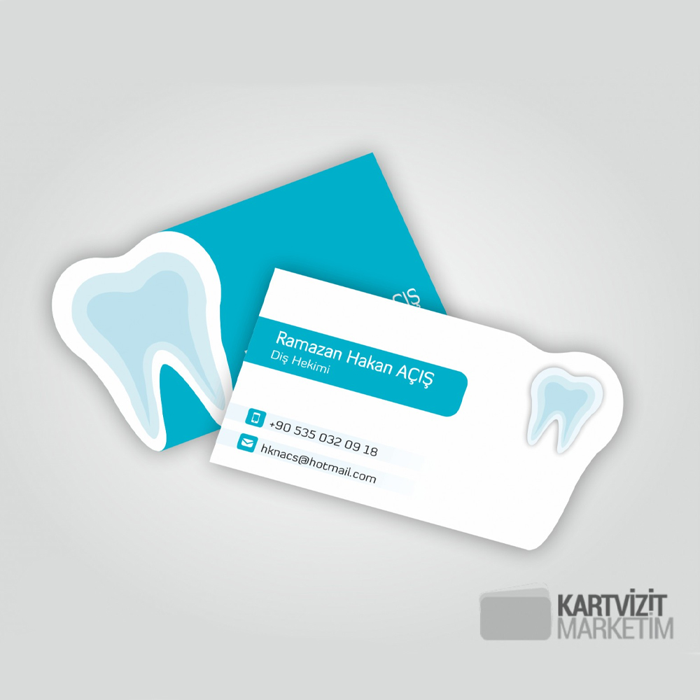 Diş Şeklinde Hekim Kartviziti