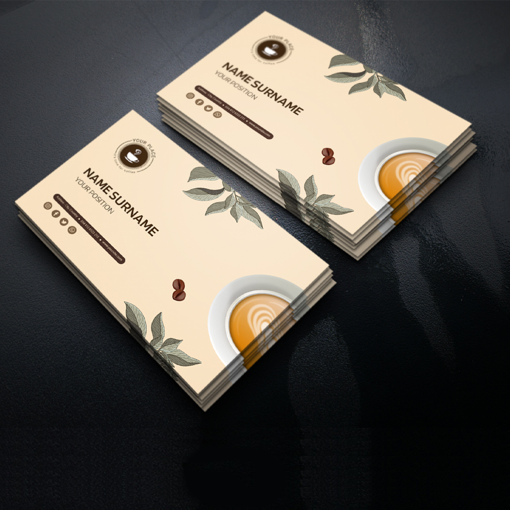 Kahve Temalı Cafe Kartvizit cfkrt-1012