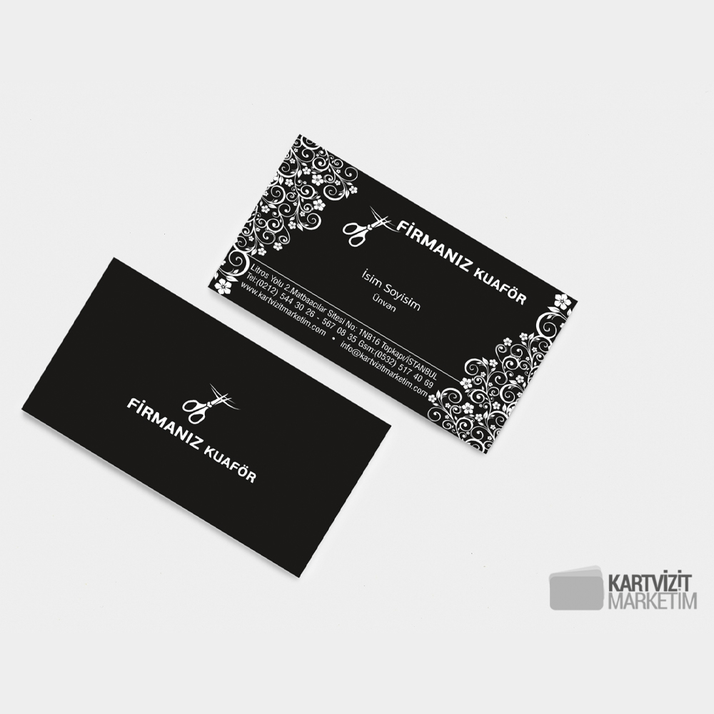 Siyah Kuaför Kartvizit