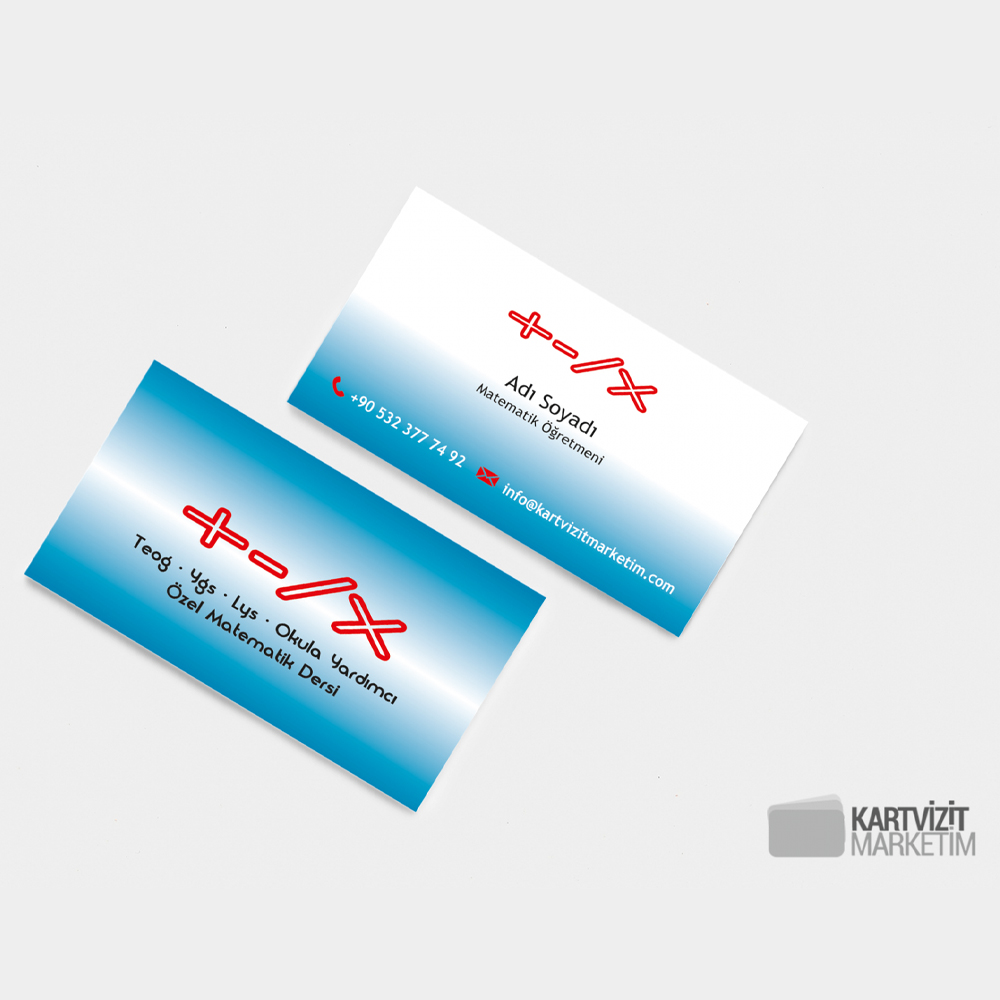Matematik Öğretmeni Kartvizit Modeli