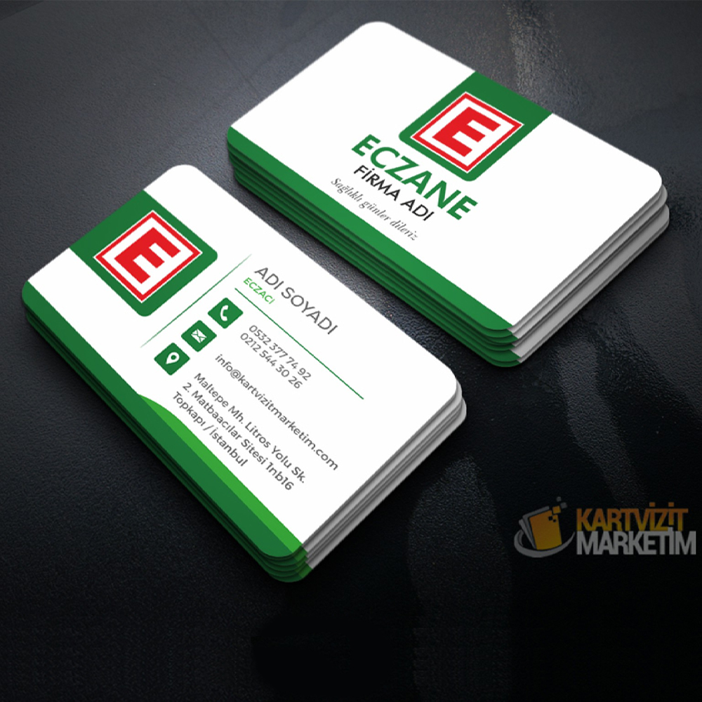 Eczane Kartvizit Yeşil Model