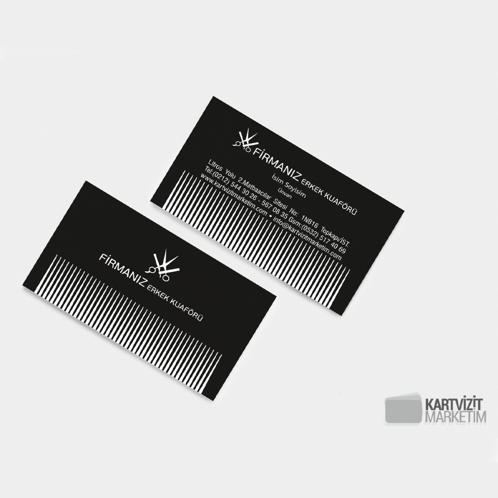 Erkek Kuaför Kartvizit Modeli