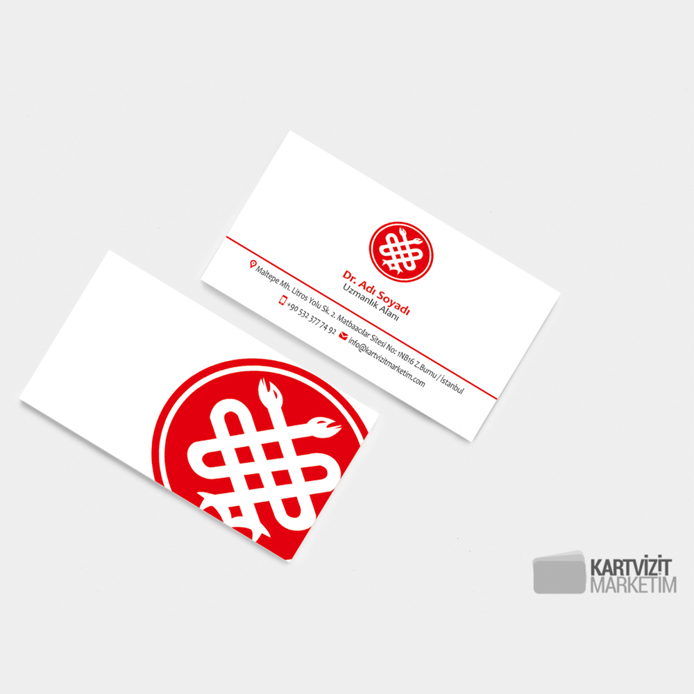 Tıp Logolu Doktor Kartvizit Modeli
