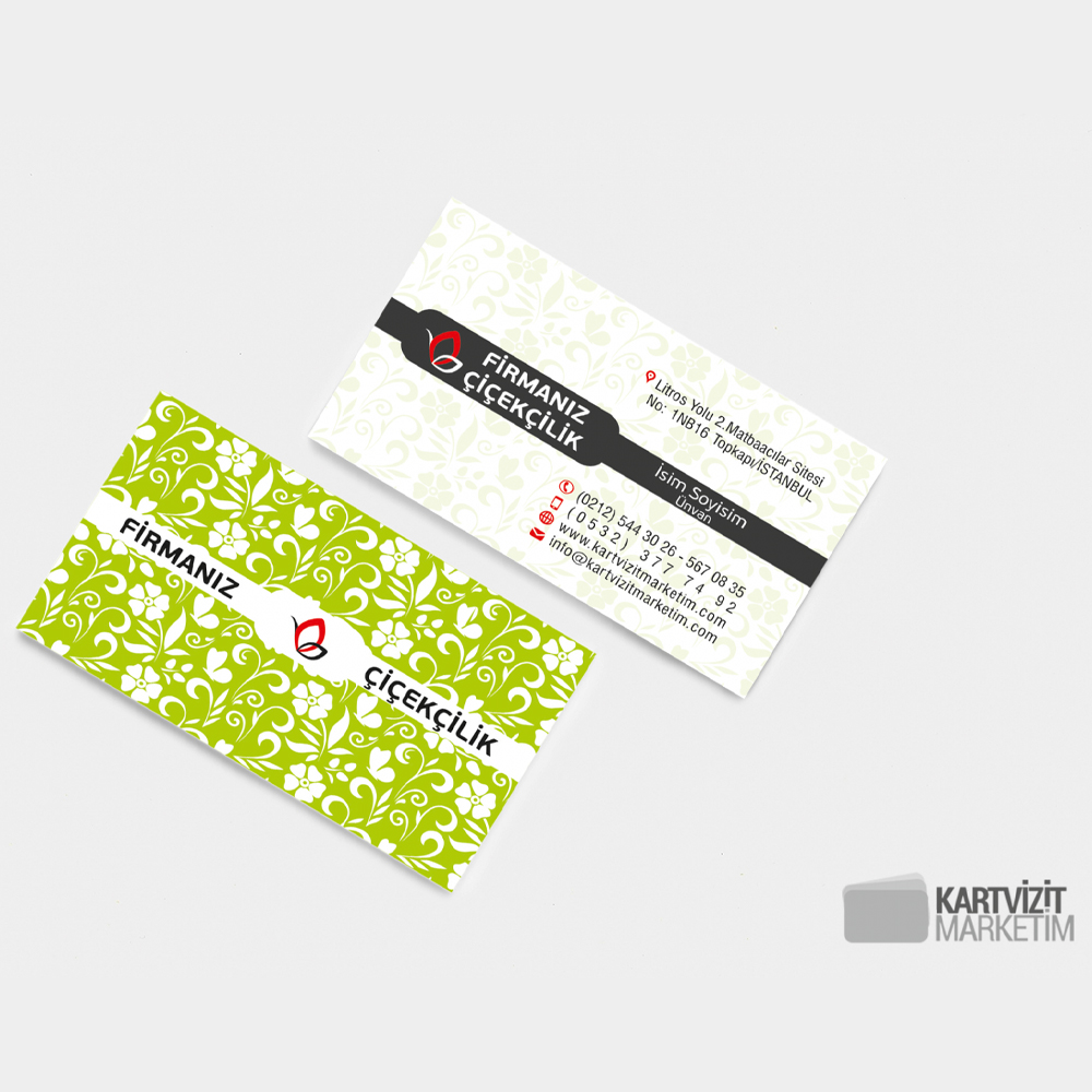 Çiçek Kartvizit Modeli 2