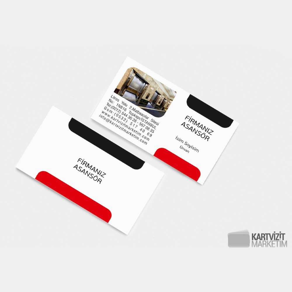 Sade Asansör Kartvizit Modeli