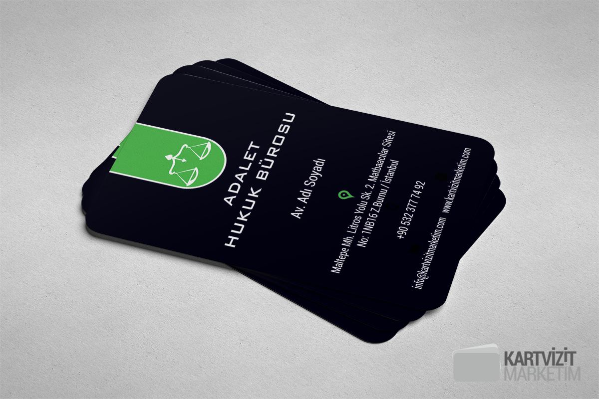 Dikey Avukat Kartvizit Modeli