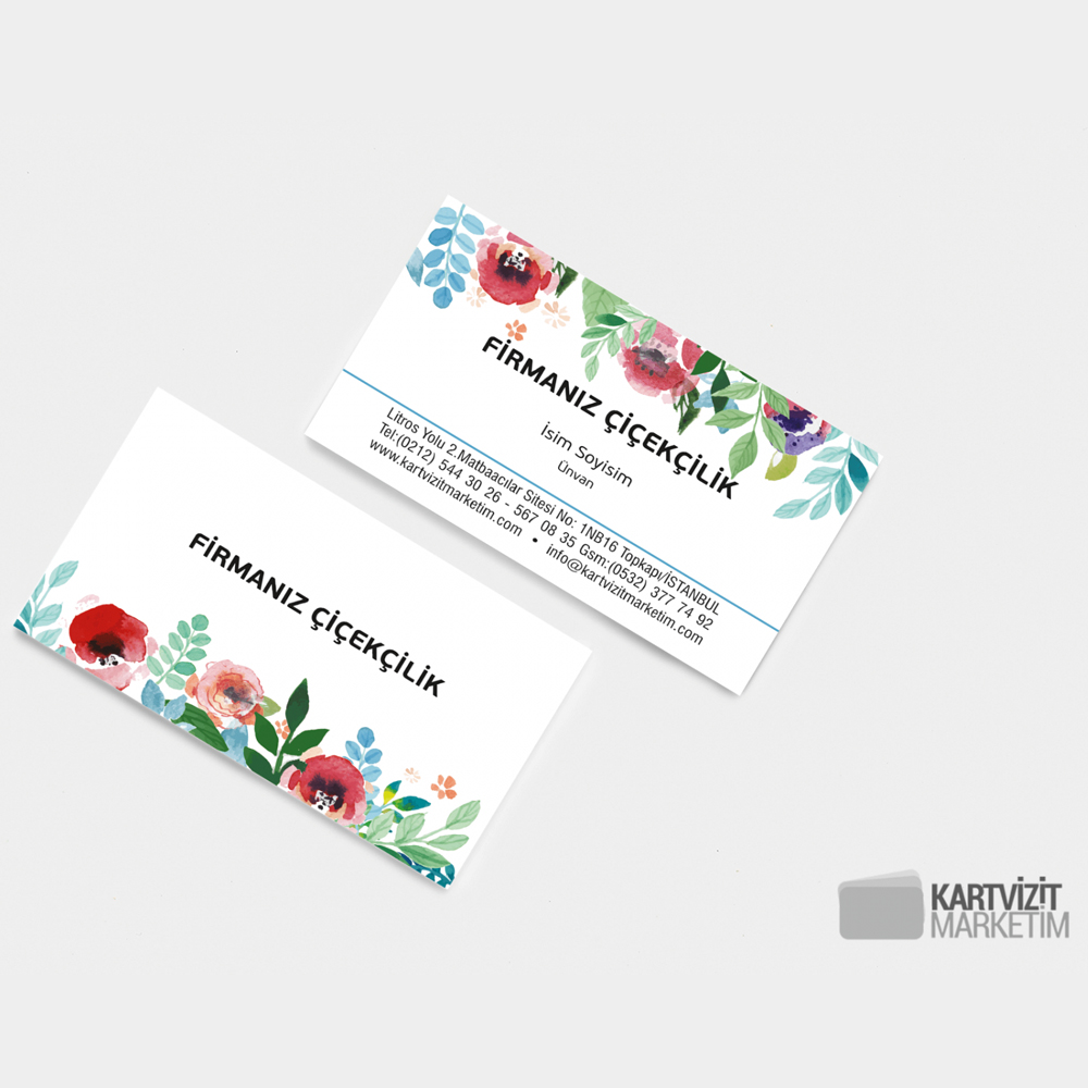 Çiçek Peyzaj Kartvizit Modeli