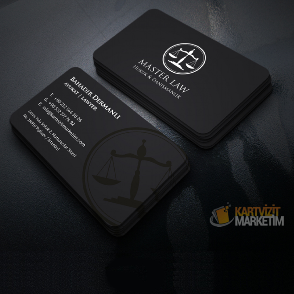 Siyah Terazili Avukat Kartvizit Avkrt-1258