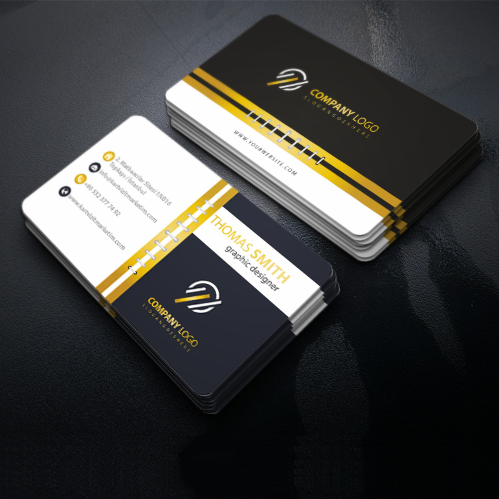 Sarı Siyah Özel Kartvizit