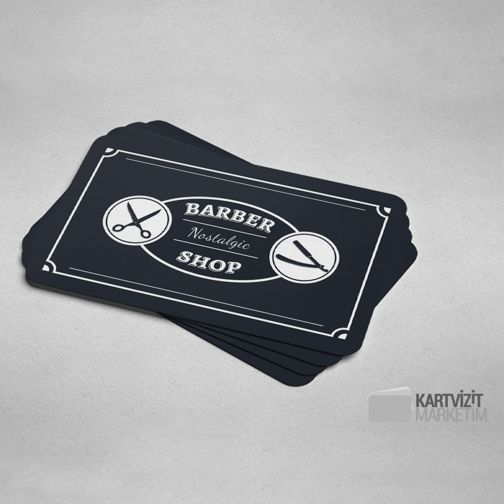 Nostaljik Erkek Kuaför Kartvizit