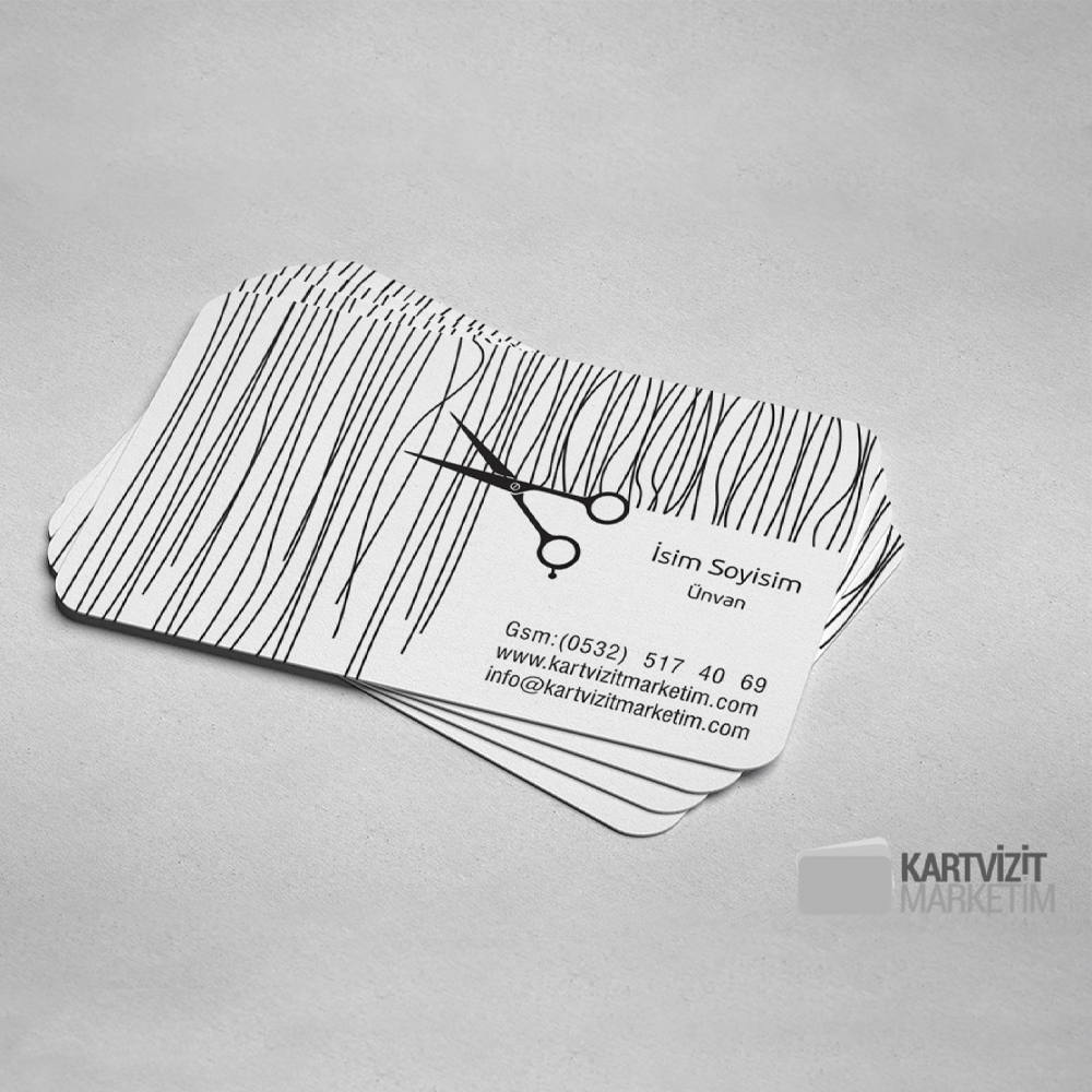 Modern Tasarım Kuaför Kartvizit Modeli