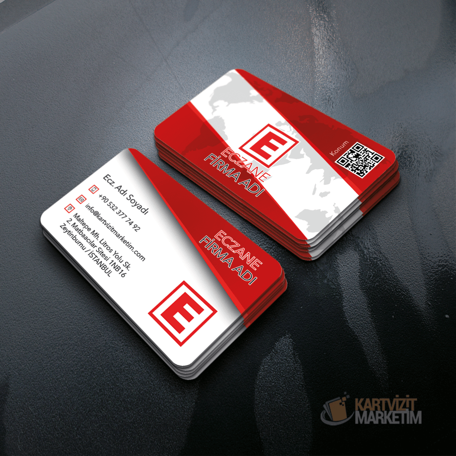 Karekodlu Eczane Kartvizit Eczkrt-1018