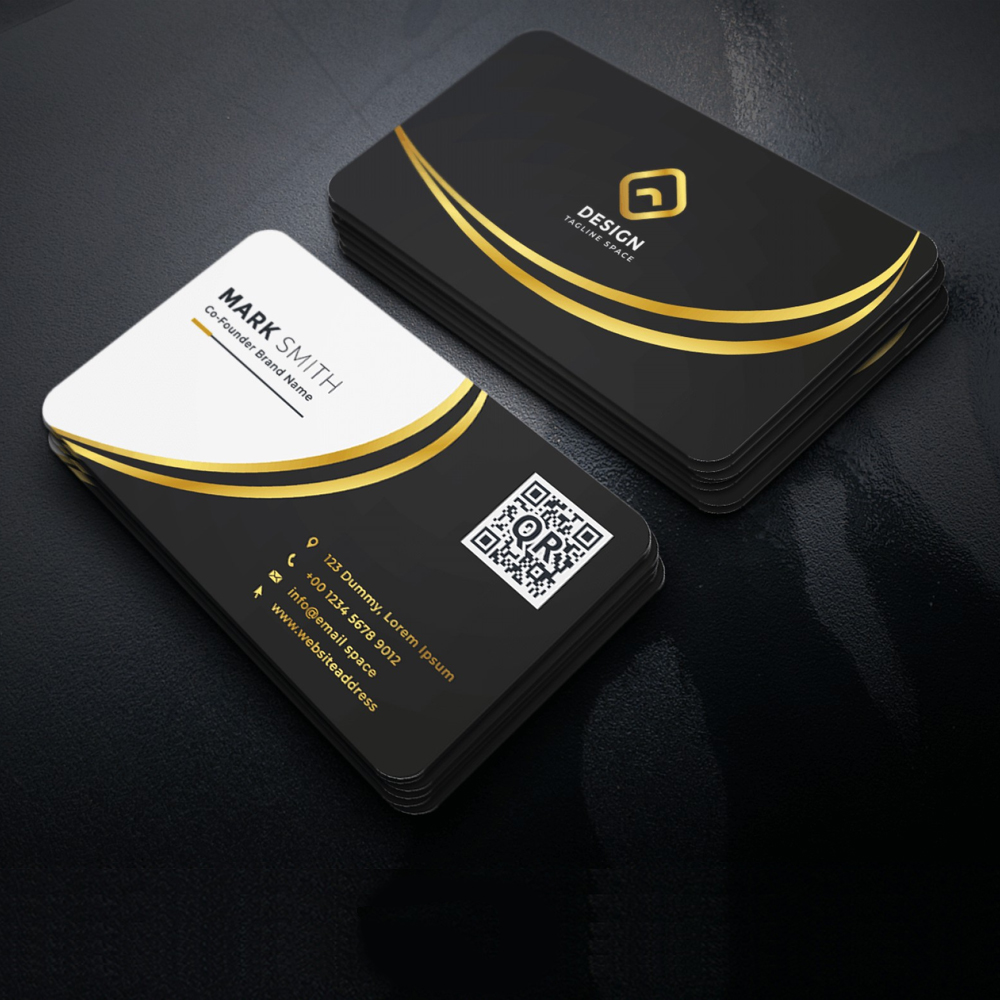 Altın Siyah Mühendis Kartvizit