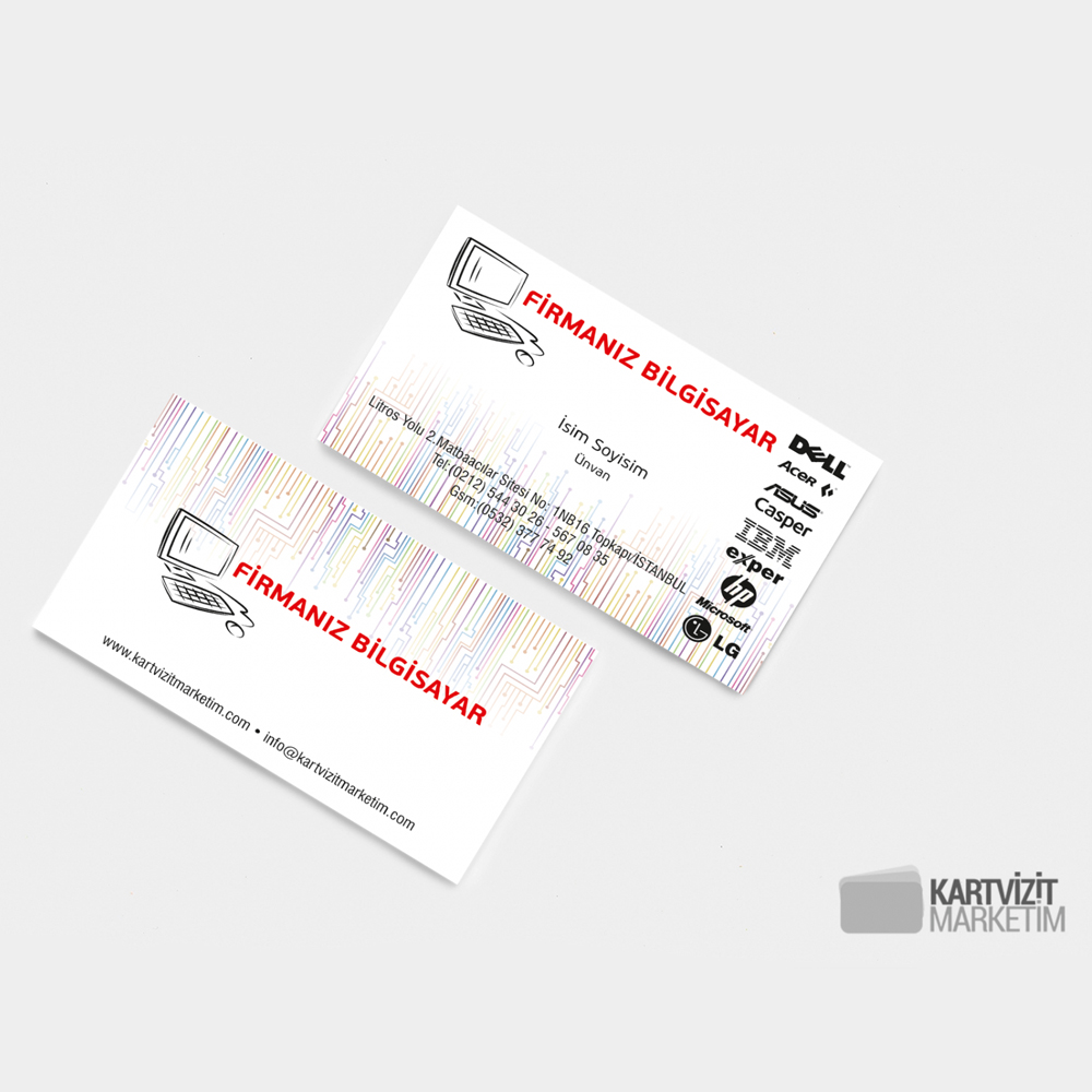 Modern Tasarım Bilgisayar Firması Kartvizit Modeli