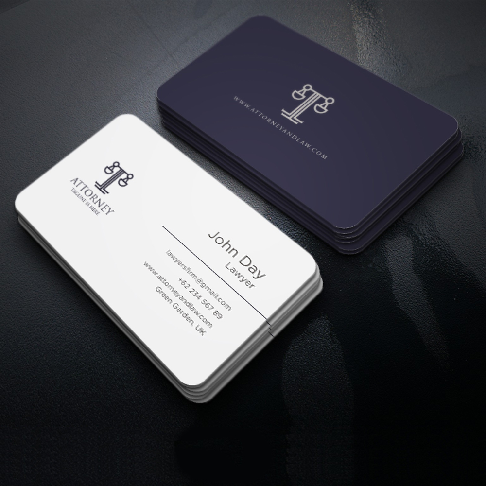 Koyu Mavi Avukat Kartvizit