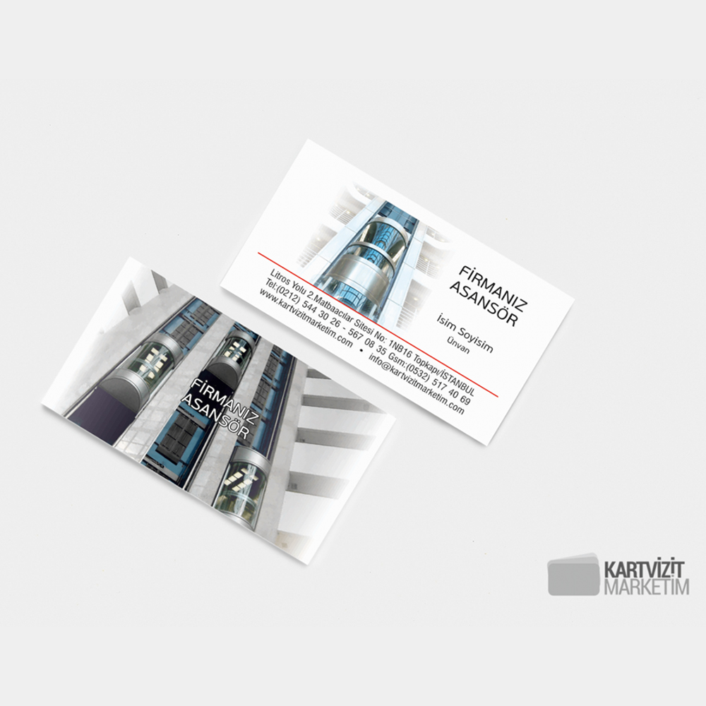 Modern Asansör Kartvizit Modeli