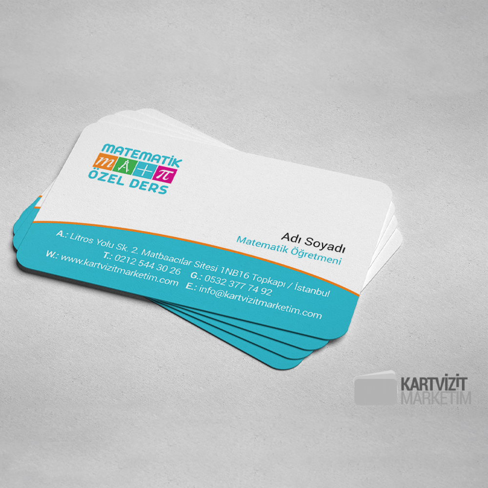 Matematik Öğretmeni Kartvizit Modeli 1