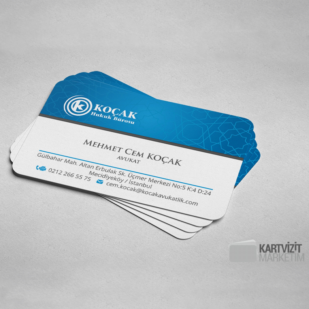 Şık Mavi Avukat Kartvizit